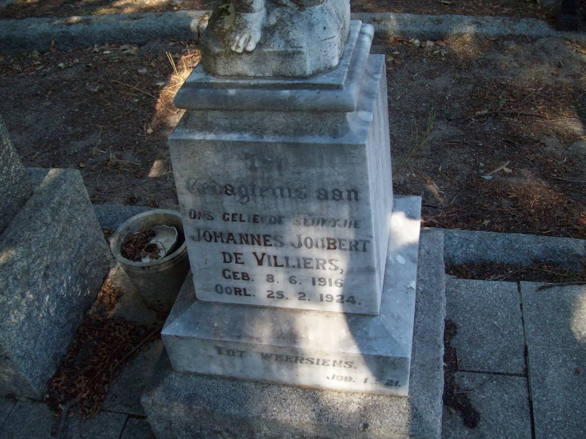 VILLIERS Johannes Joubert, de 1916-1924
