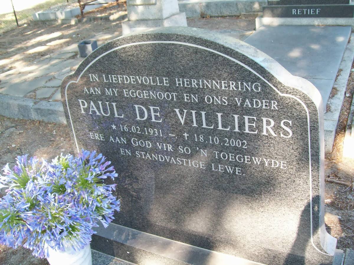 VILLIERS Paul, de 1931-2002