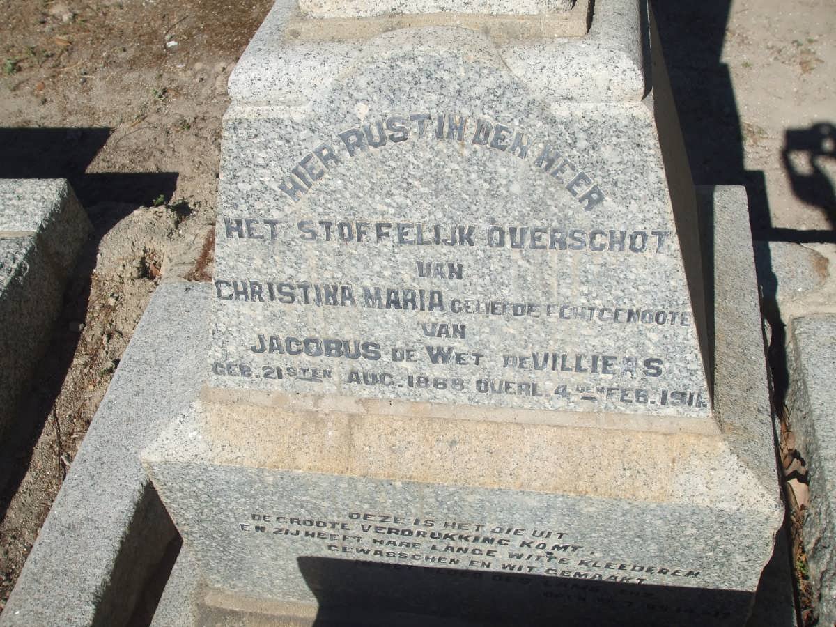 VILLIERS Christina Maria, de 1868-1911