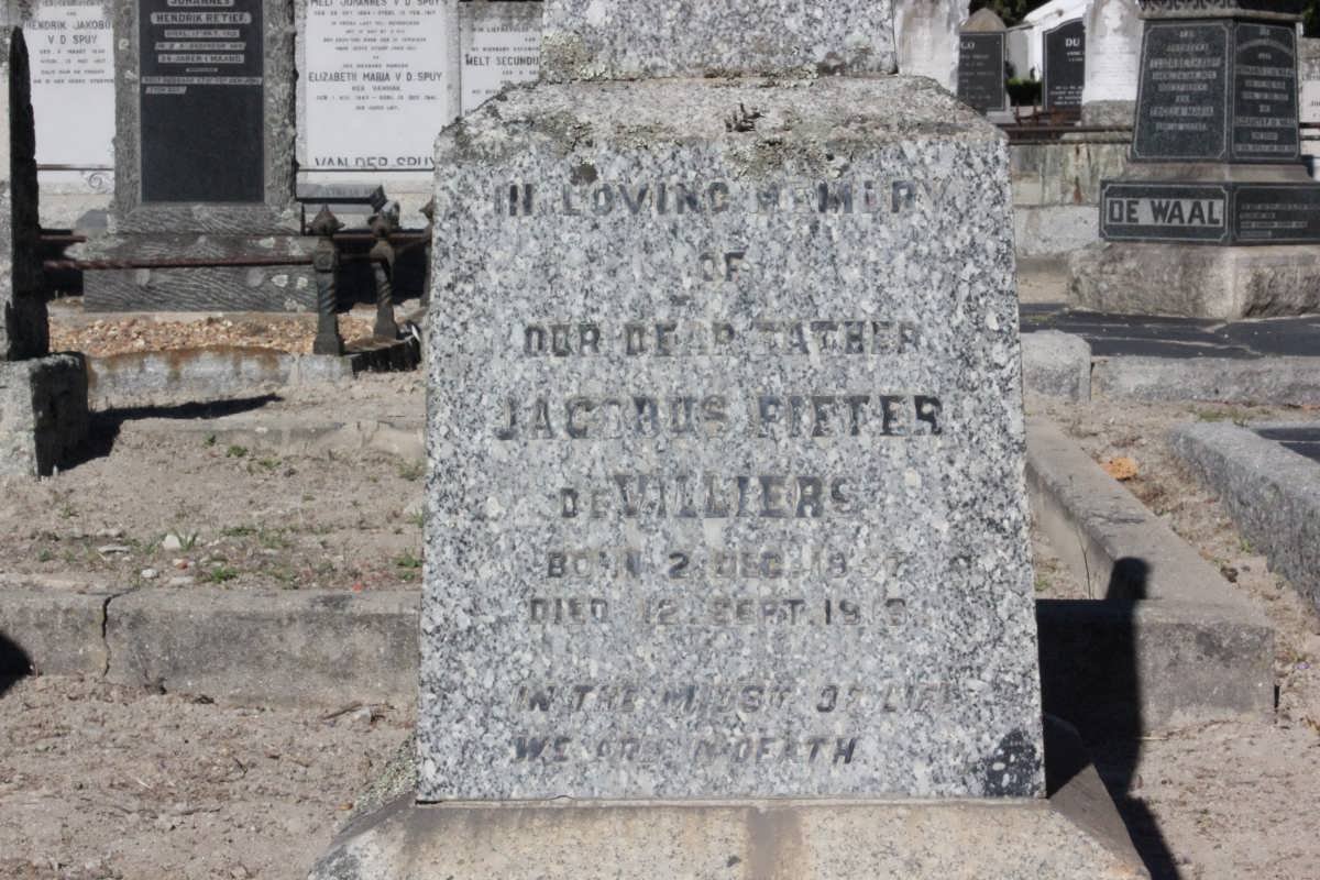 VILLIERS Jacobus Pieter, de 18??-19??