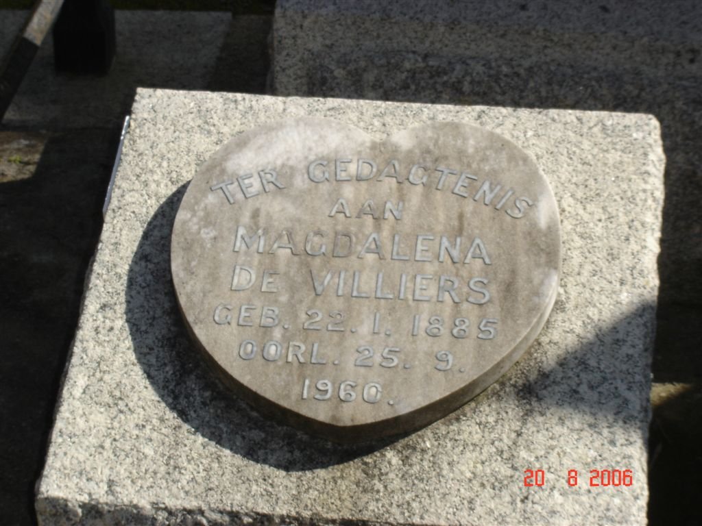 VILLIERS Magdalena, de 1885-1960