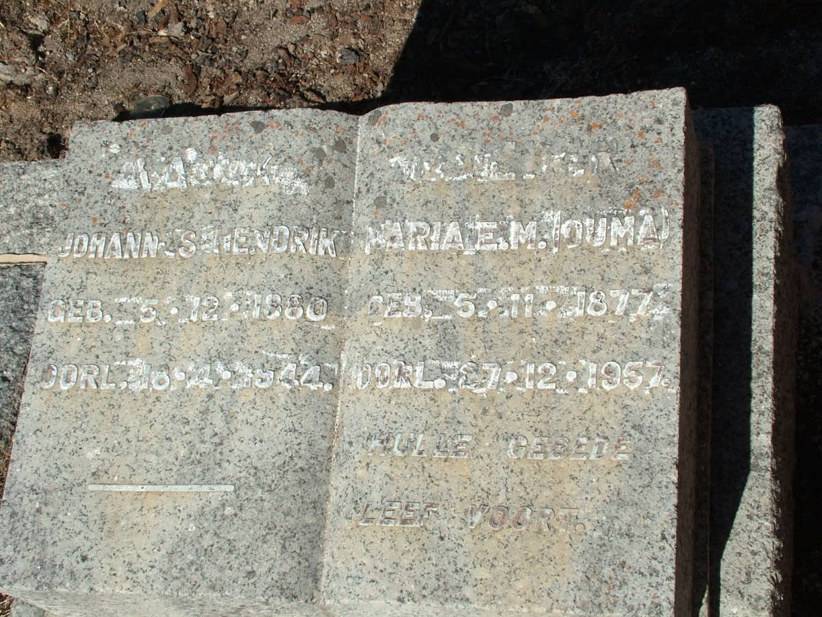 VERMEULEN Johannes Hendrik 1880-1944 &amp; Maria E.M. 1877-1957