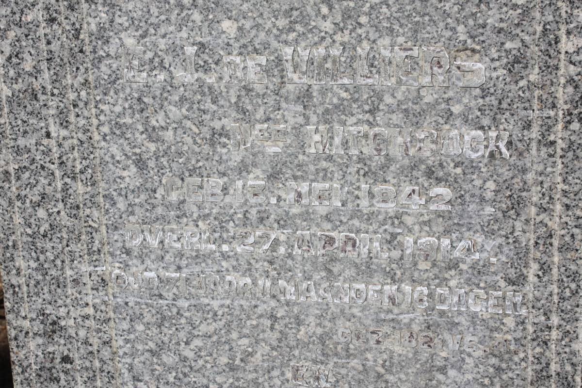 VILLIERS E.J., de nee HITCHBACK 1842-1914