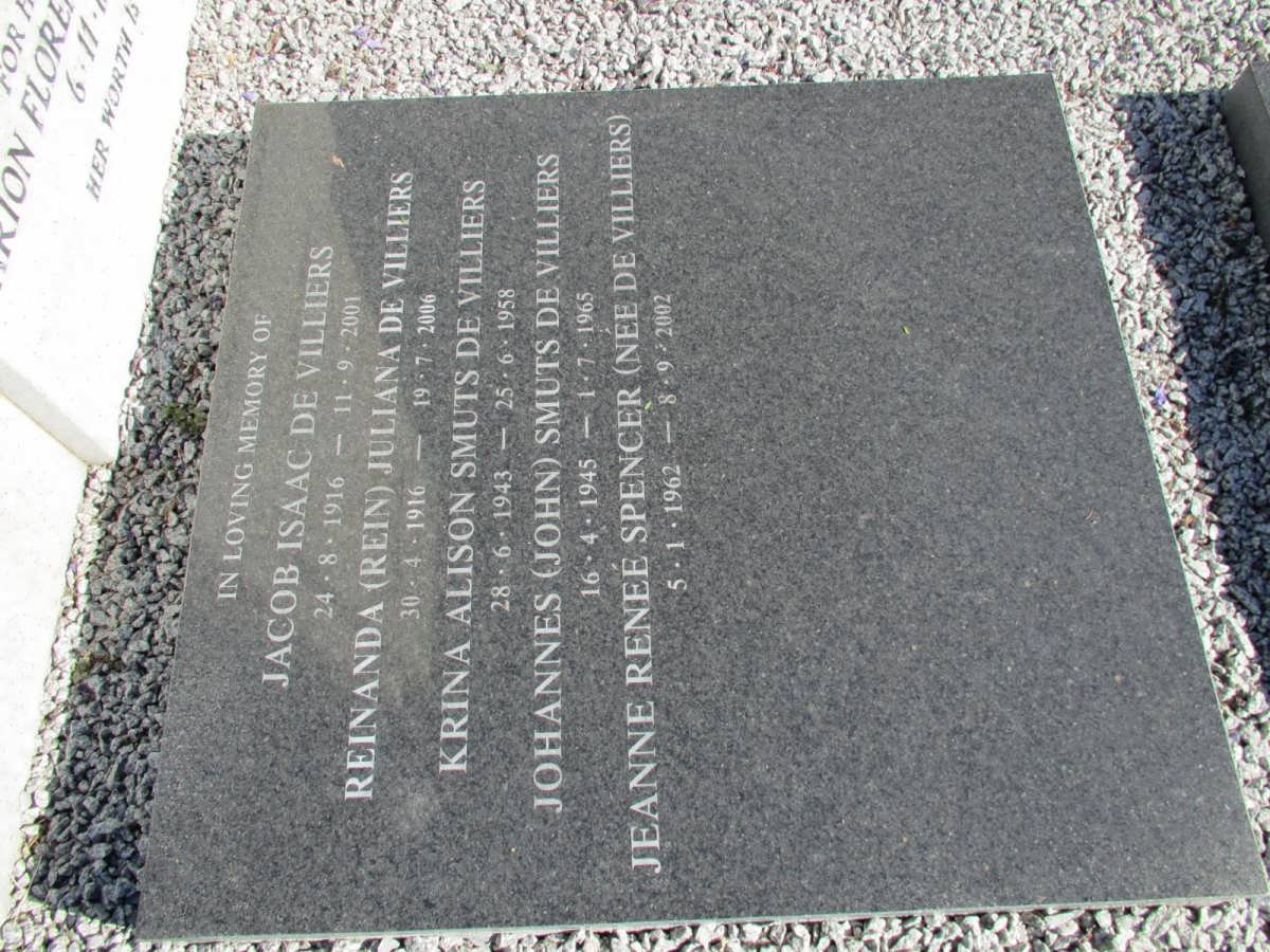 VILLIERS Jacob Isaac, de 1916-2001 &amp; Reinanda Juliana 1916-2006 :: DE VILLIERS Krina Alison Smuts 1943-1958