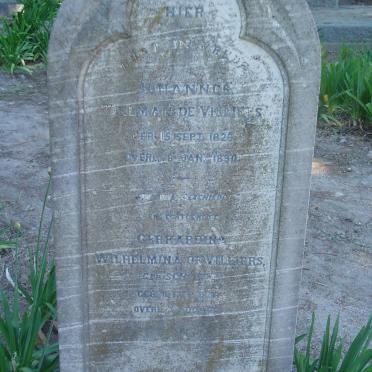 VILLIERS Tielman, de 1826-1890 &amp; Gerhardina Wilhelmina ?SCH... ?1828-