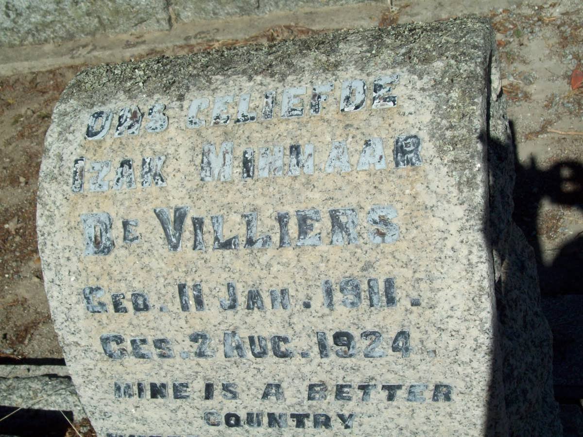 VILLIERS Izak Minnaar, de 1911-1924