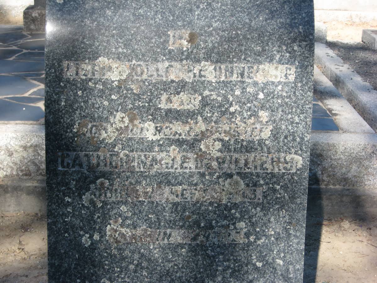VILLIERS Catharina D.E., de -1943