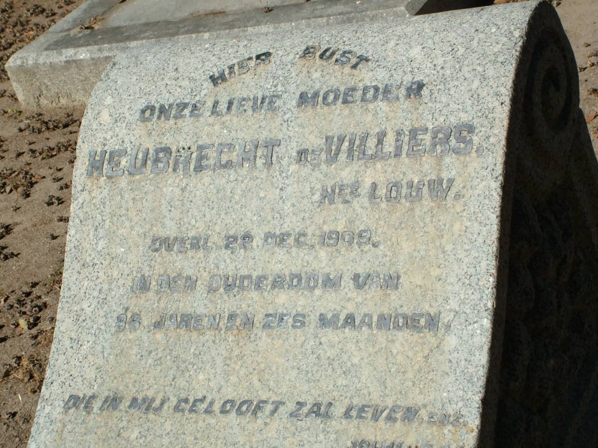 VILLIERS Heubrecht, de nee LOUW -1909