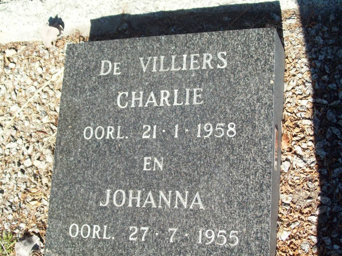 VILLIERS Charlie, de -1958 &amp; Johanna -1955