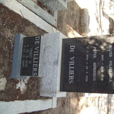VILLIERS Pieter Hendrikus, de 1876-1958 &amp; Hester Wilhelmina 1880-1938 :: DE VILLIERS Theo 1906-1993