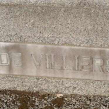 VILLIERS Abraham B., de 1837-1885 &amp; Elizabeth W. BERNHARDI 1837-1921 