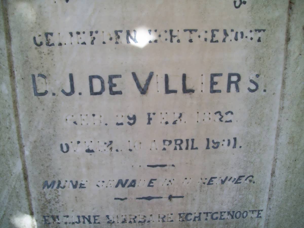 VILLIERS D.J., de 1882-1901