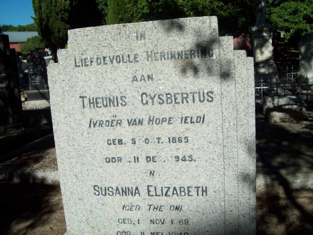 WALTERS Theunis Gysbertus 1865-1945 