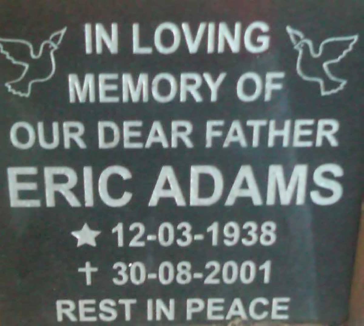 ADAMS Eric 1938-2001