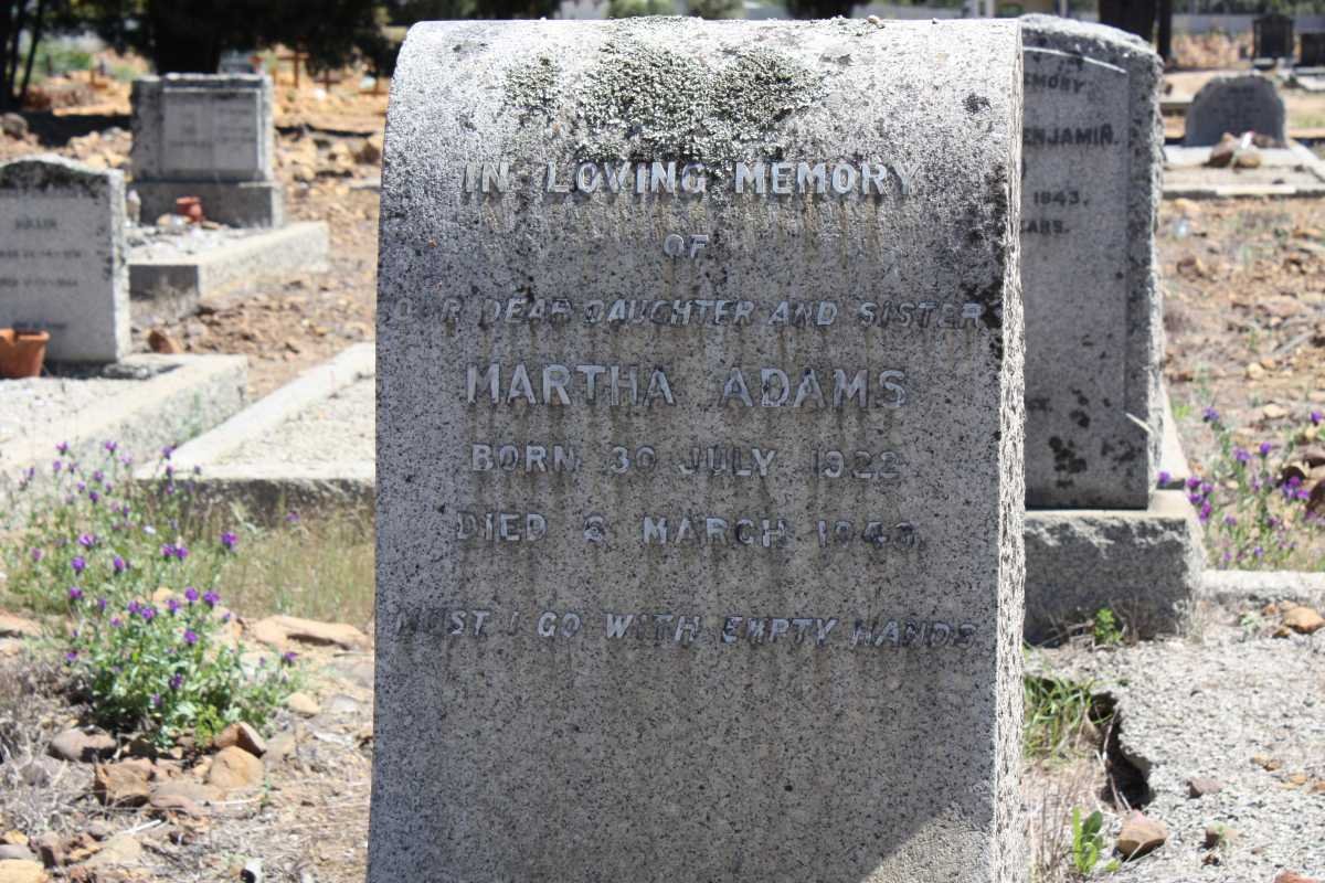 ADAMS Martha 1922-1943