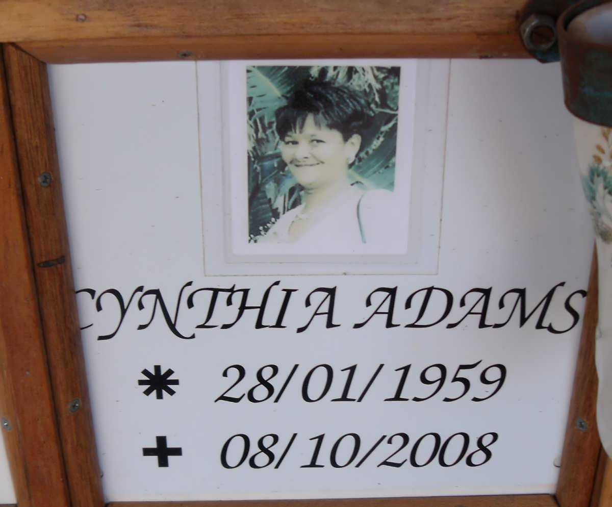 ADAMS Cynthia 1959-2008