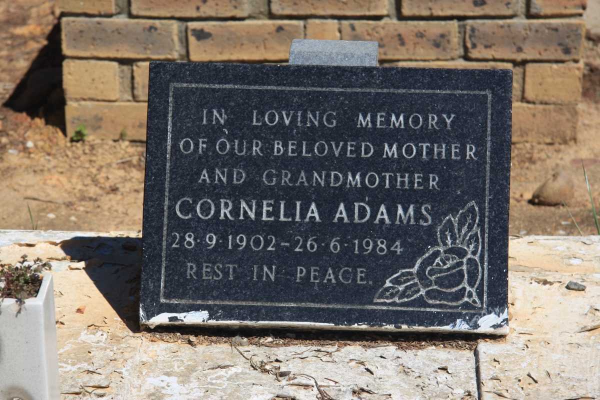 ADAMS Cornelia 1902-1984