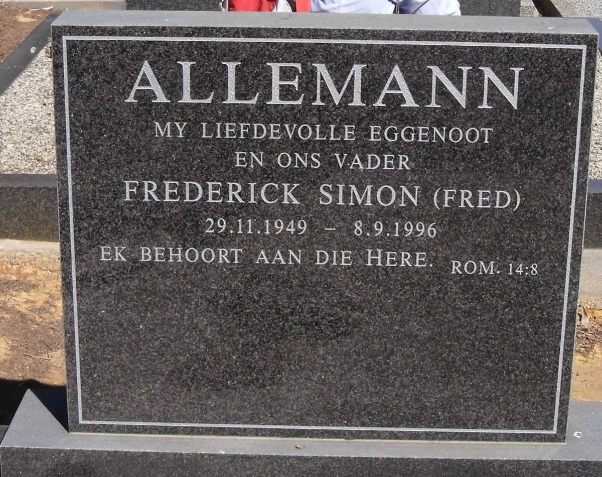 ALLEMANN Frederick Simon 1949-1996