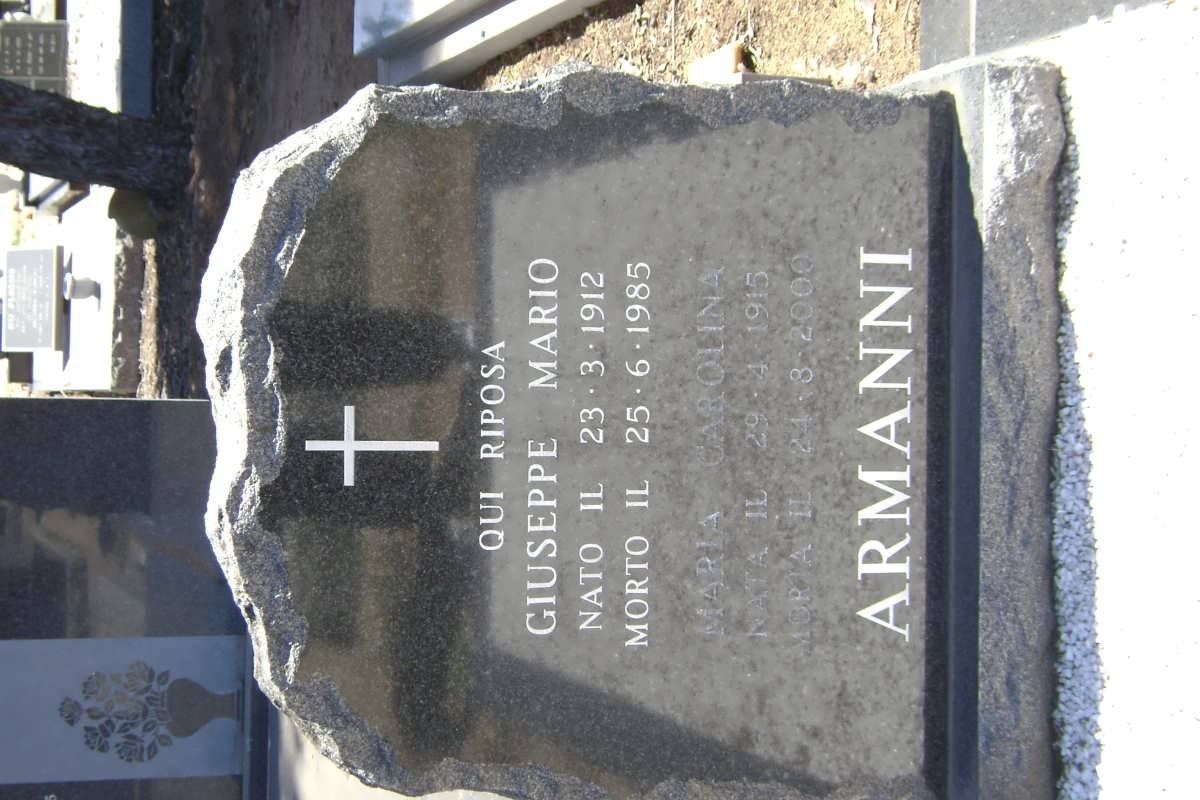 ARMANNI Guiseppe Mario 1912-1985 &amp; Maria Carolina 1915-2000