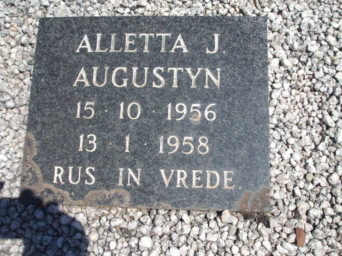 AUGUSTYN Alletta J. 1956-1958