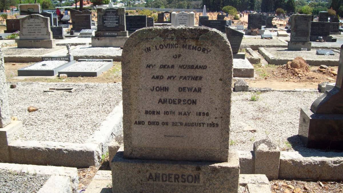 ANDERSON John Dewar 1896-1959