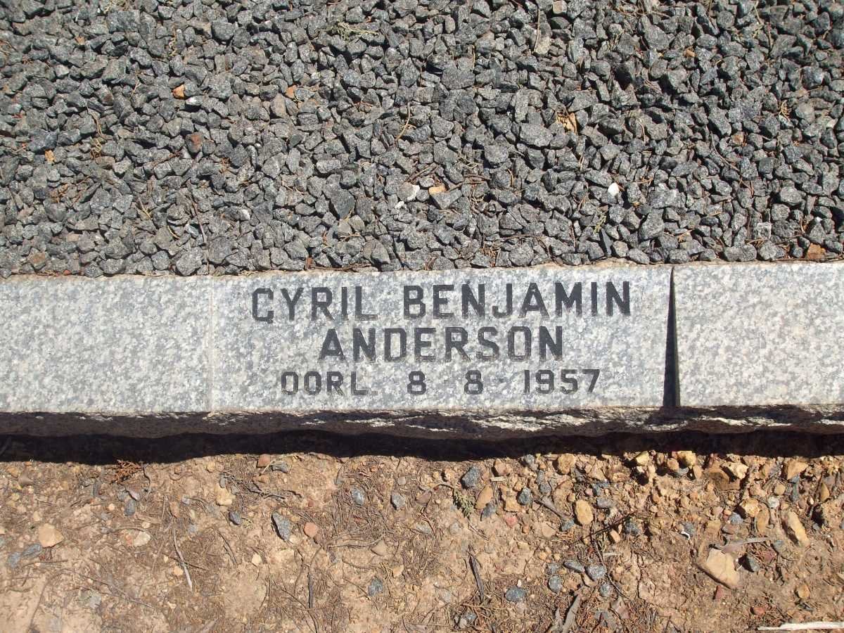 ANDERSON Cyril Benjamin -1957