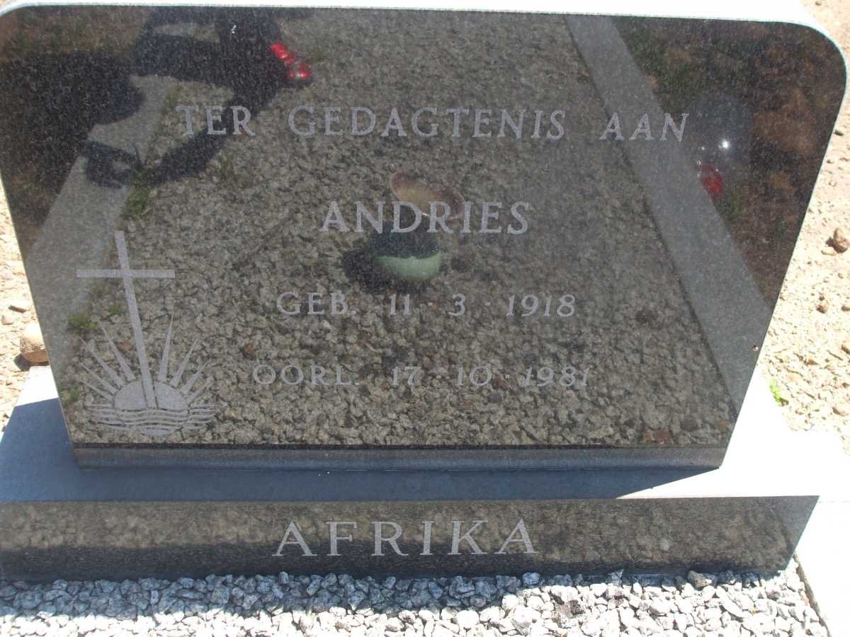 AFRIKA Andries 1918-1981