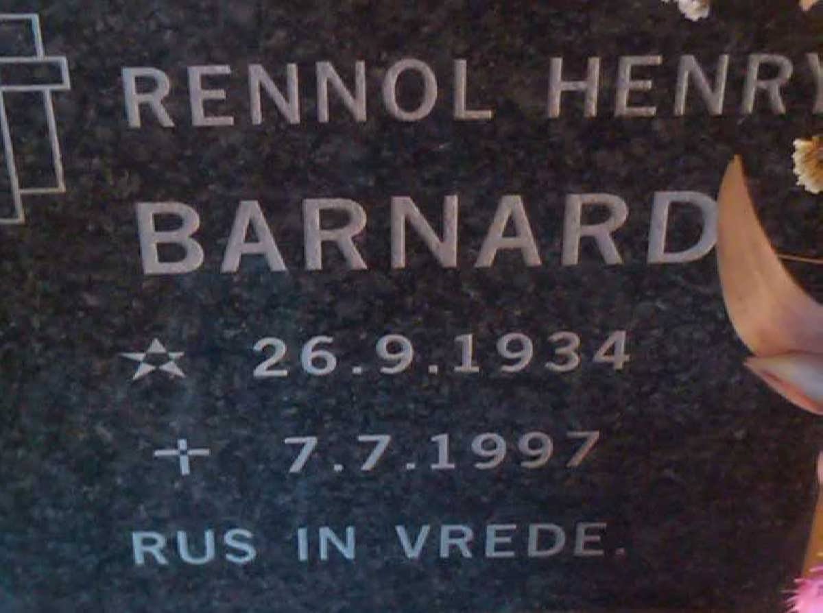 BARNARD Rennol Henry 1934-1997