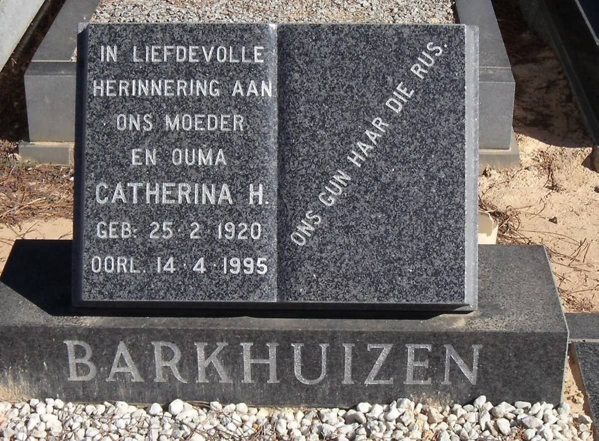 BARKHUIZEN Catherina H. 1920-1995