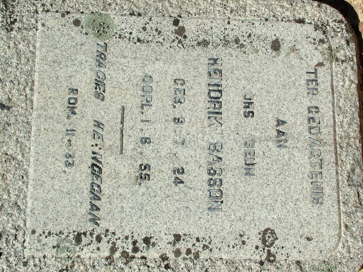 BASSON Hendrik 1924-1955