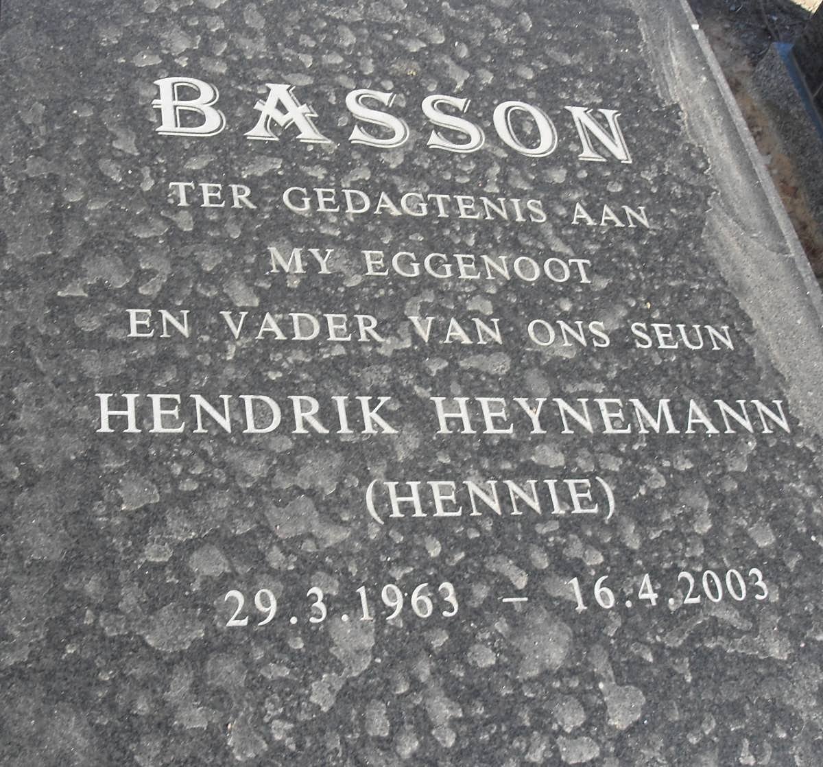 BASSON Hendrik Heynemann 1963-2003