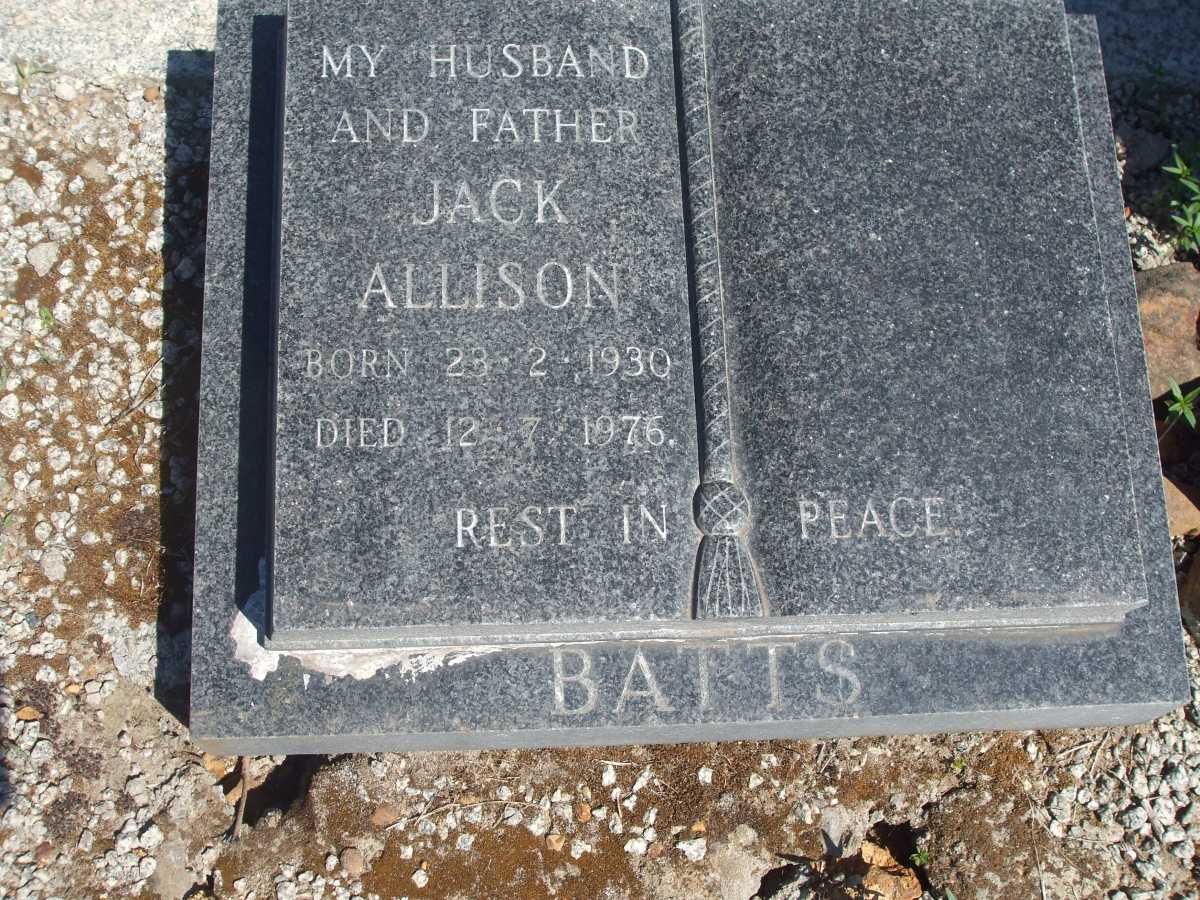 BATTS Jack Allison 1930-1976