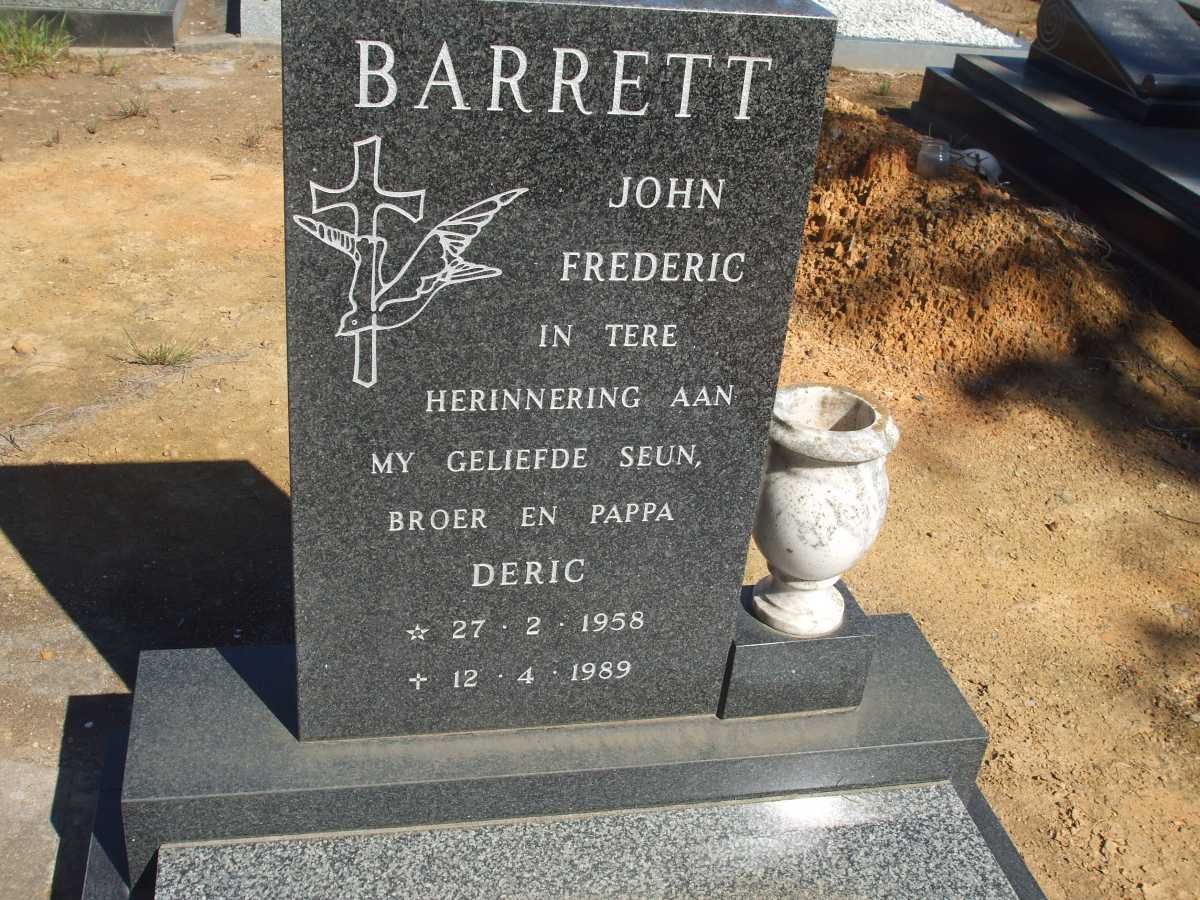 BARRETT John Frederic 1958-1989