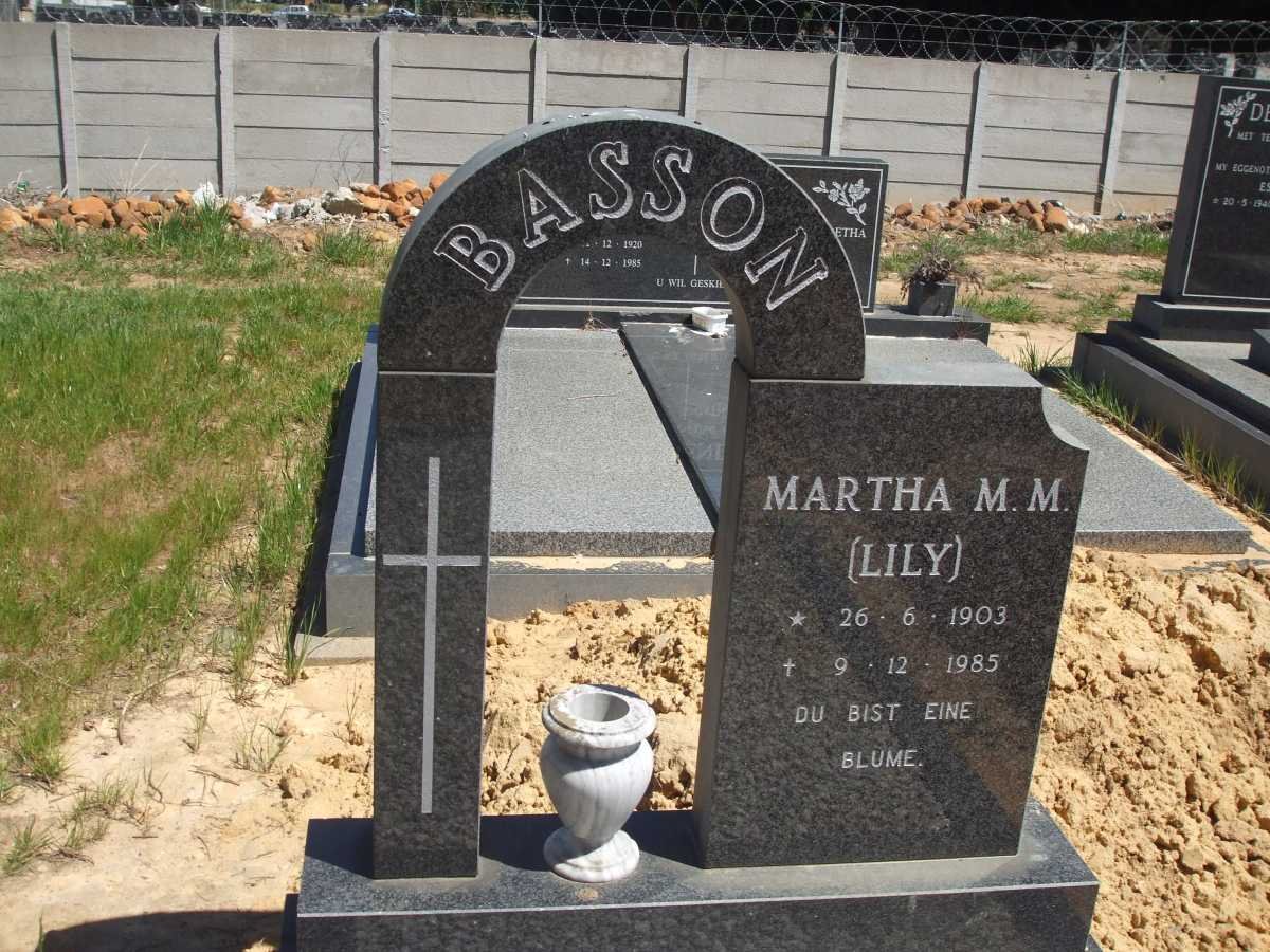 BASSON Martha M.M.1903-1985