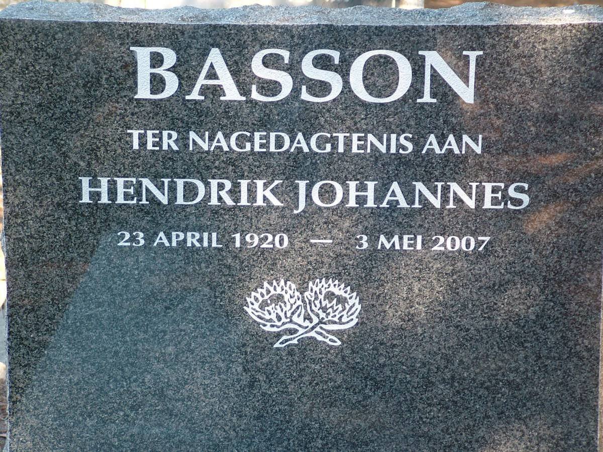 BASSON Hendrik Johannes 1920-2007