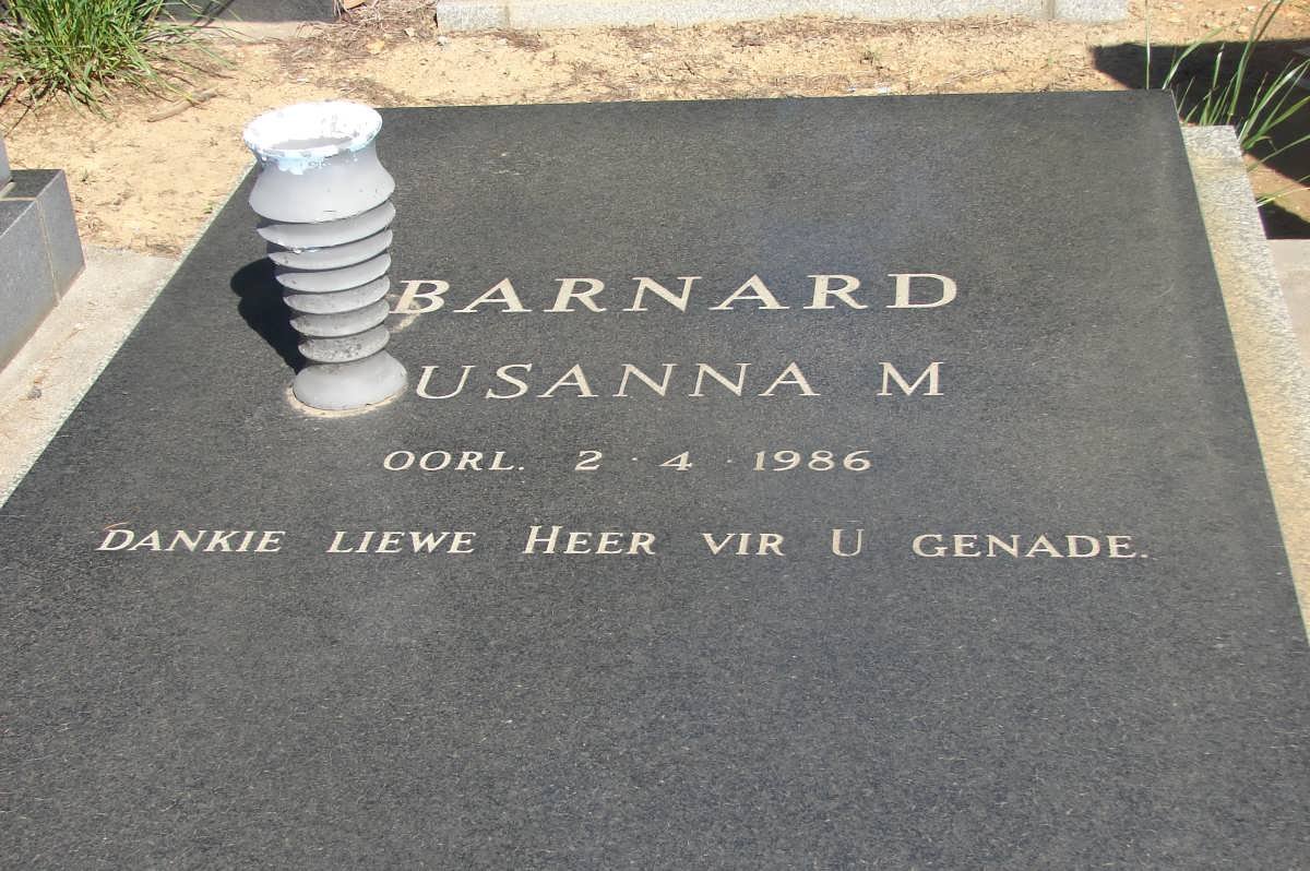 BARNARD Susanna M. -1986