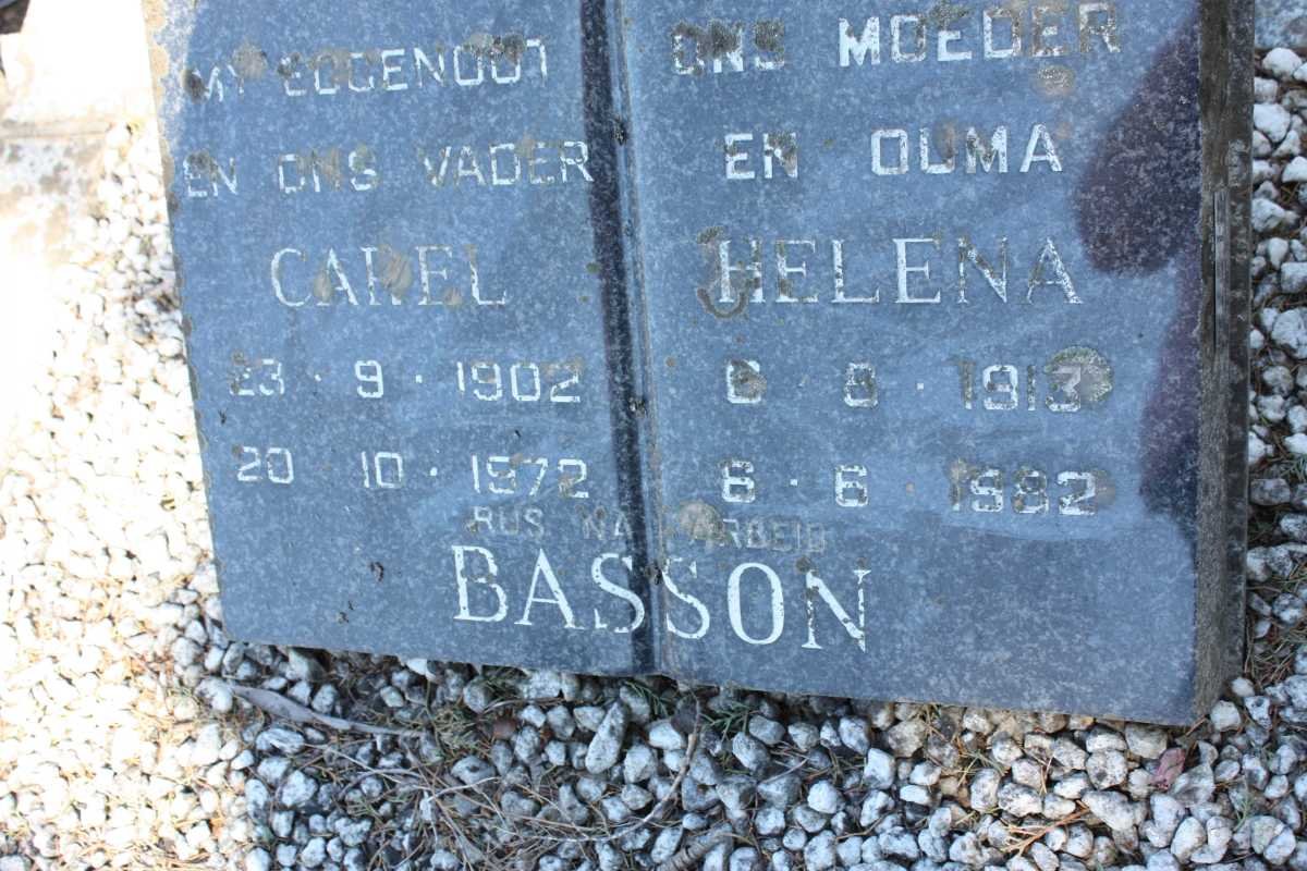 BASSON Carel 1902-1972 &amp; Helena 1913-1982