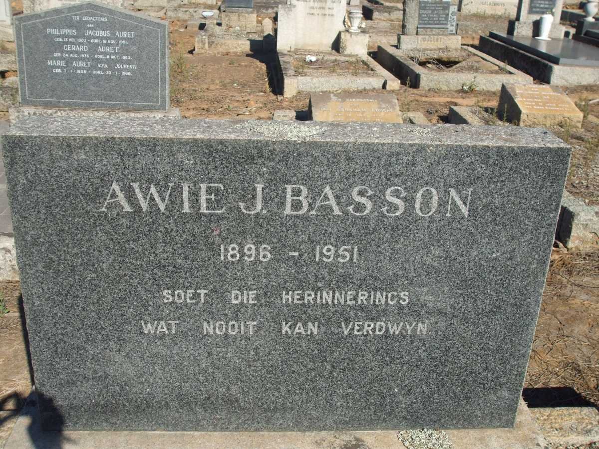 BASSON Awie J. 1896-1951