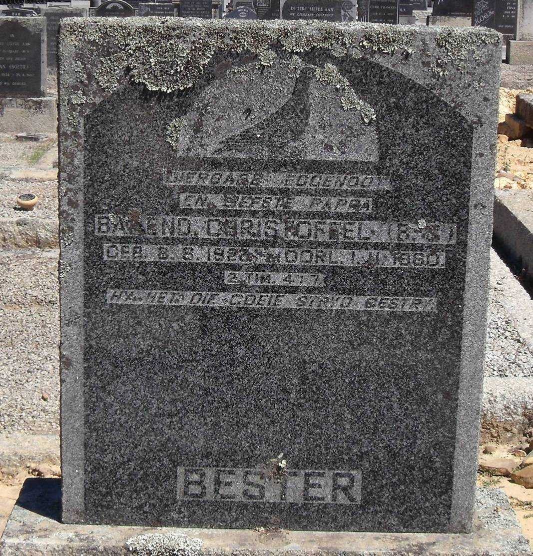 BESTER Barend Christoffel 1922-1960