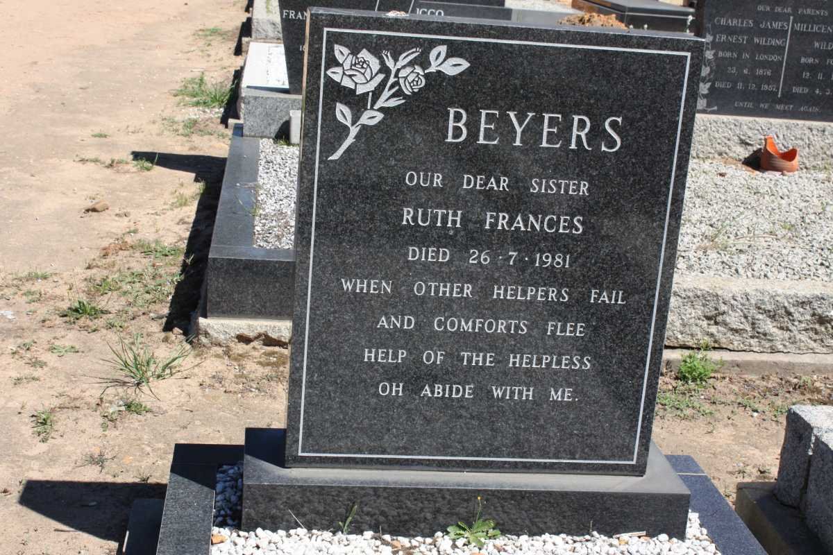BEYERS Ruth Frances -1981