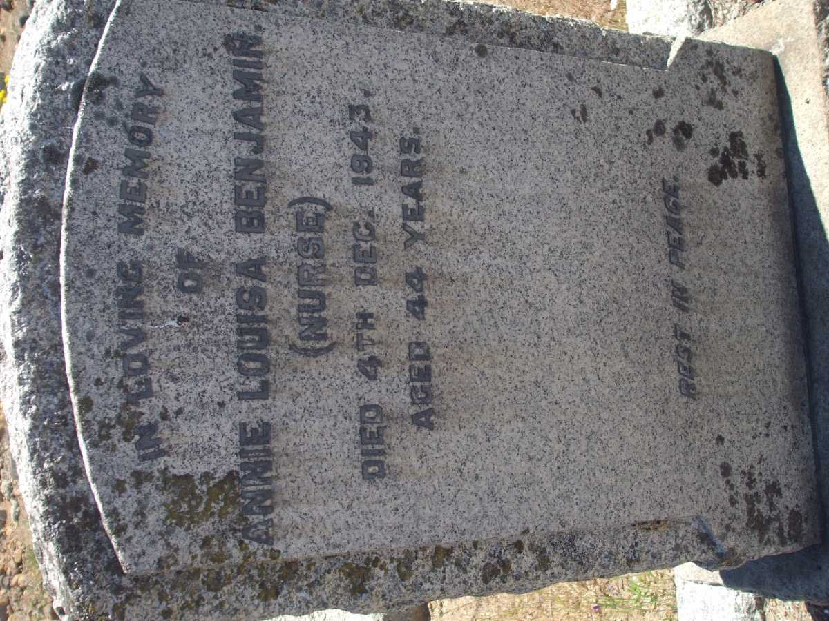 BENJAMIN Annie Louisa -1944