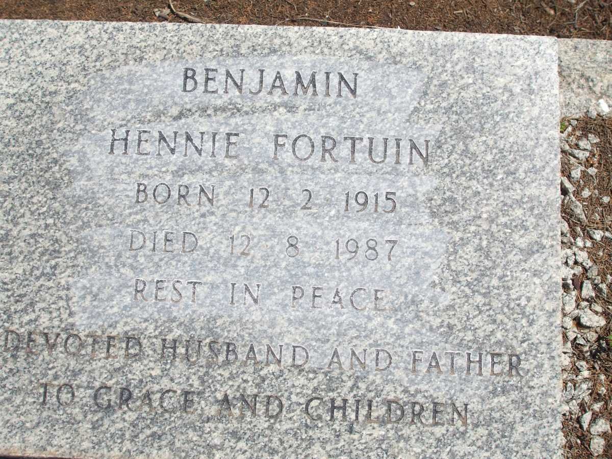 BENJAMIN Hennie Fortuin 1915-1987