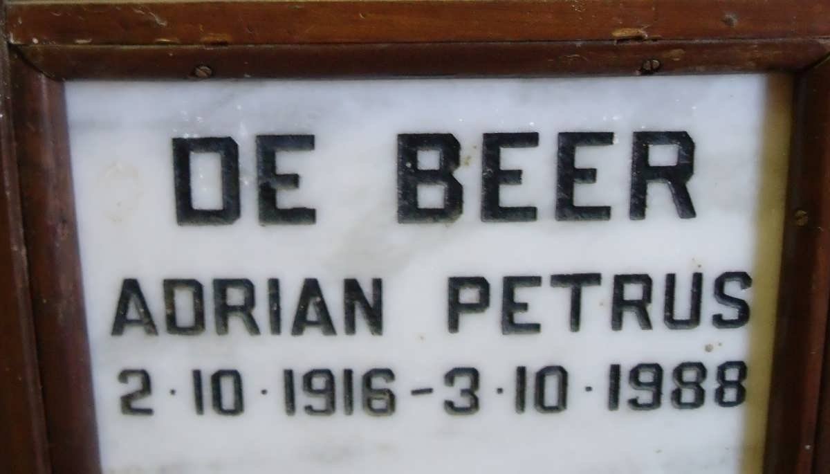 BEER Adrian Petrus, de 1916-1988
