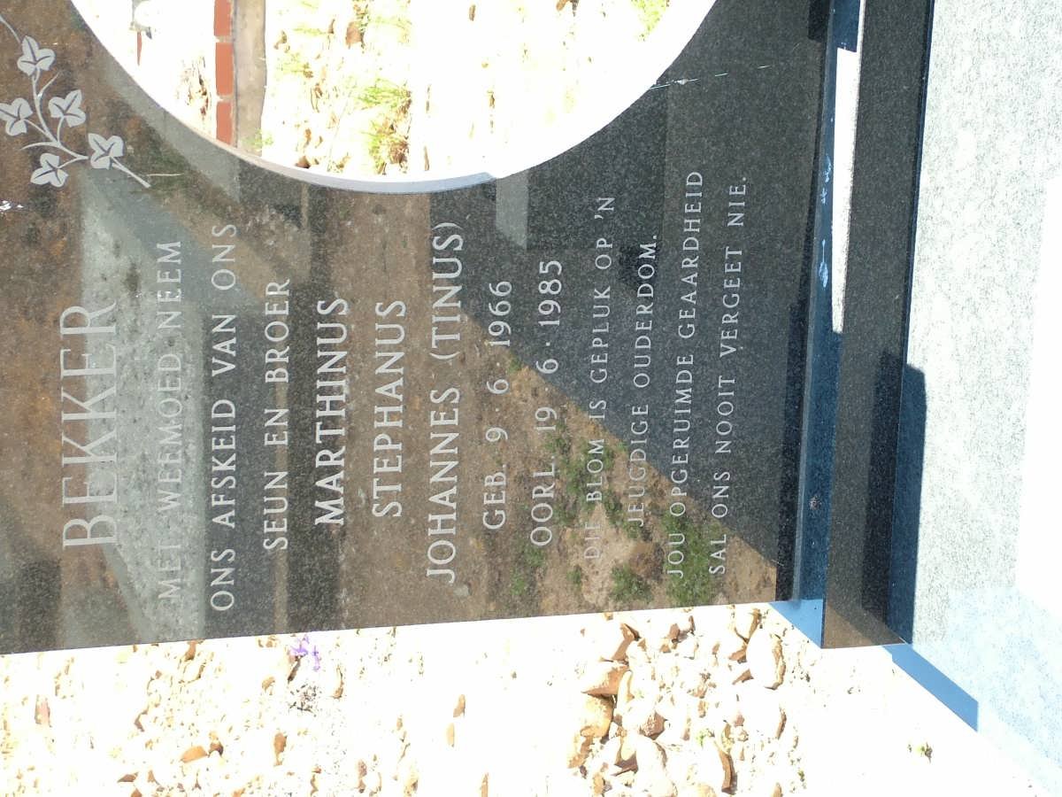 BEKKER Marthinus Stephanus Johannes 1966-1985