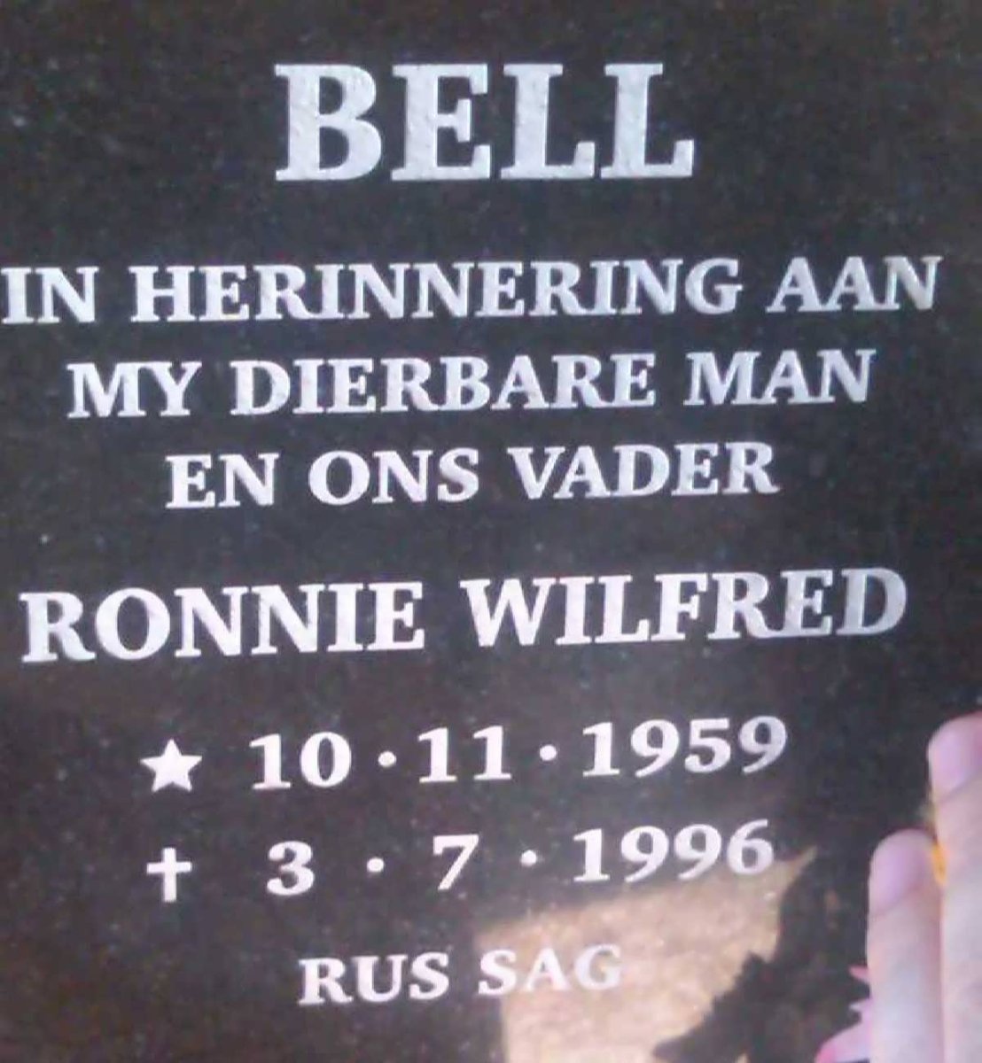 BELL Ronnie Wilfred 1959-1996