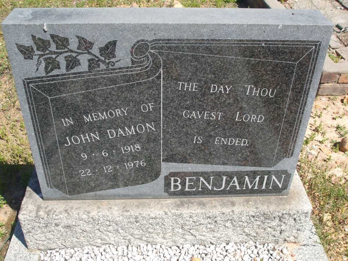 BENJAMIN John Damon 1918-1976