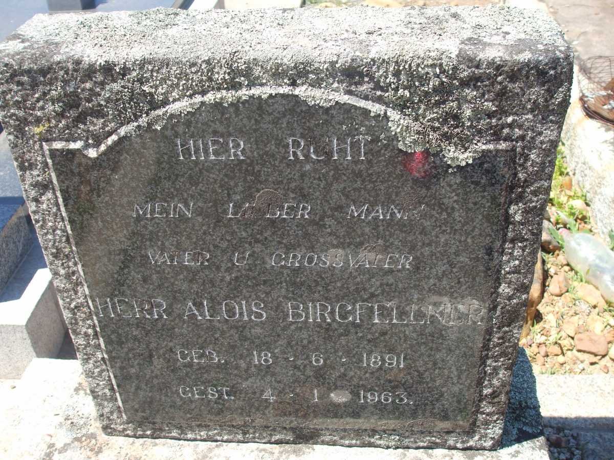 BIRGFELLNER Alois 1891-1963