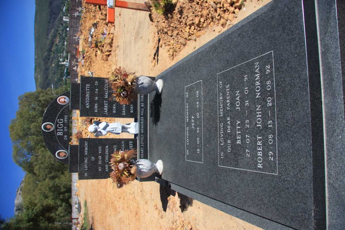 BIGG Robert John Norman 1913-1992 &amp; Betty Joan 1923-1991