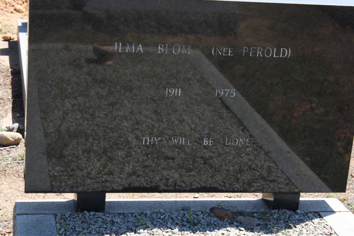 BLOM Ilma nee PEROLD 1911-1975