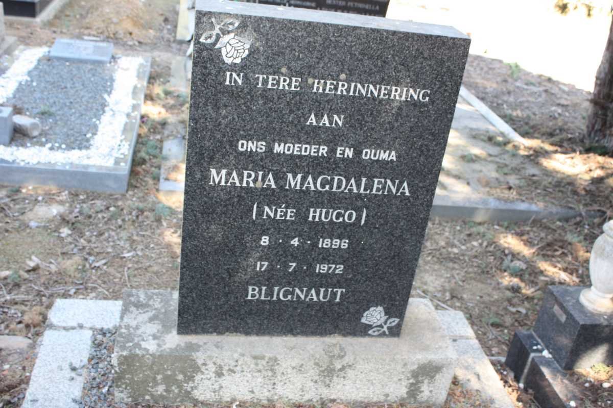 BLIGNAUT Maria Magdalena nee HUGO 1896-1972